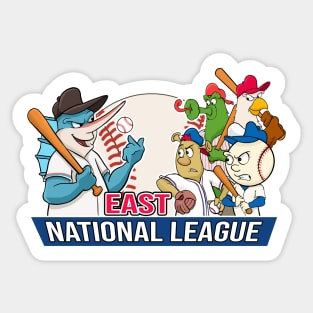 Marlins vs the National League East Division Baseball Shirt Sticker